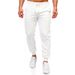 Spring And Autumn New Men's Solid Color Casual Sports Running Pants With Drawstring Elastic Waist Leggings_viptrois.com
