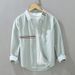2092 Spring Fashion Long Sleeve Shirt Men's Square Collar TB Casual Shirt Spring Hong Kong Style Ribbon Contrast Color Jacket Men_viptrois.com