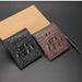 Wallet Card Cases Men's Wallet Men's Short Crocodile Pattern Thin Fashion Wallet Multi Card Slot Card Holder_viptrois.com