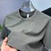 Men's Trendy Short Sleeve T-Shirt - New Stripe Linen Blend Tee, Anti-Bacterial & Breathable, Oversized Fit For Summer, Instagram Fashion_viptrois.com