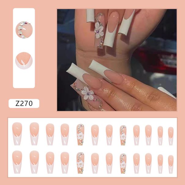 Long Ballet Armor Wearable Nail Sticker Boxed 24 Pieces Practice Armor Drill Popular Disassembly Net Red Wearing Nail Art_viptrois.com