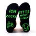 All-cotton mid-tube casual sports socks Creative letter non-slip adhesive floor socks sole_viptrois.com