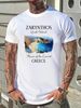 Zakynthos T Shirt Greece Trip Greek Islands Souvenir Island Vacation Fashion Designer Clothes Streetwear Homme Summer Unisex Slightly Graphic_viptrois.com