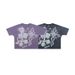 American-syle Washed Disressed Shor T-shir Wih Full Porrai Prin And Oversized Design, One-piece Raglan_viptrois.com