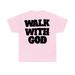 Camiseta Christian Walk With God, Algodón Camisetas Moda Y Mujeres, Calle Manga Corta Casual, Top De Ropa Para Hombres_viptrois.com