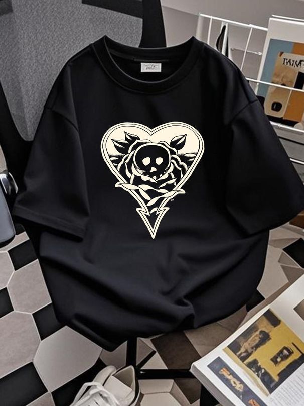 Alkaline Trio Tattoo Flash T Shirt Stylish Fashion Top For Everyday Wear Graphic Soft Slightly Casual Streetwear Designer Clothes Breathable Homme_viptrois.com