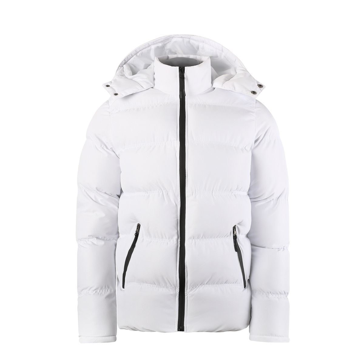 "Men's Stylish Hooded Puffer Jacket – Lightweight & Water-Resistant For Urban Commute (Black/Navy/Charcoal/White) – Trendy Streetwear Fit S-XXL"_viptrois.com