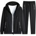 Men's Clothing Autumn New Style Sweater Hooded Casual Sports Suit Straight Long Trousers Cardigan Jacket Loose Men's Two Piece Suit_viptrois.com