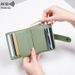 Women's Wallet & Men's Wallet Rfid Antimagnetic Ladies Purse Pu Solid Color Buckle Credit Card Bag Small And Light Short Coin Purse_viptrois.com