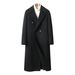 Men's Long Double Faced Wool Coat, Pure Wool, Cashmere Free, Thick Trench Coat With Large Lapels_viptrois.com