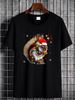Funny Squirrel Christmas Reindeer Christmas Lights Pajama T-Shirt Summer Unisex Comfortable Fashion Homme Top For Everyday Wear Graphic Soft_viptrois.com