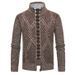 Men’s Zip-Up Knit Sweater Jacket – Retro Stand Collar Pullover With Stylish Color Blocking (Sizes M-3XL)_viptrois.com