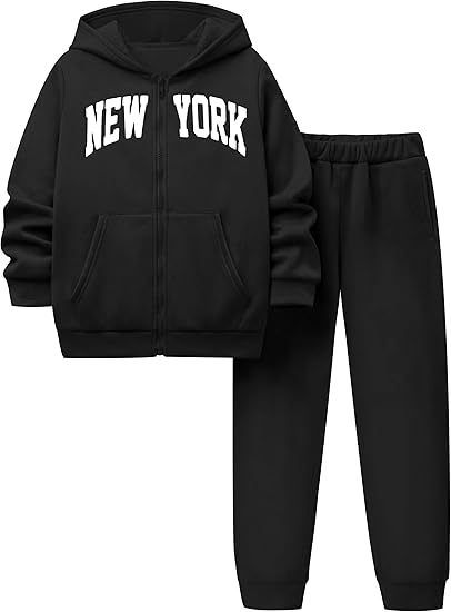 XHOA M3N Sweatshirt And Sweatpants New Children's Casual Sports CRTZ Zipper Cardigan Set_viptrois.com