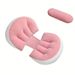 Adjustable U-Shaped Maternity Pillow - Medium Soft Polyester Fiber With Back, Lumbar & Belly Support - Multifunctional Pregnancy Sleeping Aid Cushion_viptrois.com