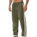 Men's Corduroy Casual Pants – Relaxed Fit With Color-Block Stripes, Drawstring Waist & Straight-Leg Design For Urban Streetwear_viptrois.com