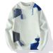 Cross Border Wholesale New Fashion Knitted Pullover Men's Long Sleeve Black, White And Gray Spot Full Order Breathable Loose_viptrois.com