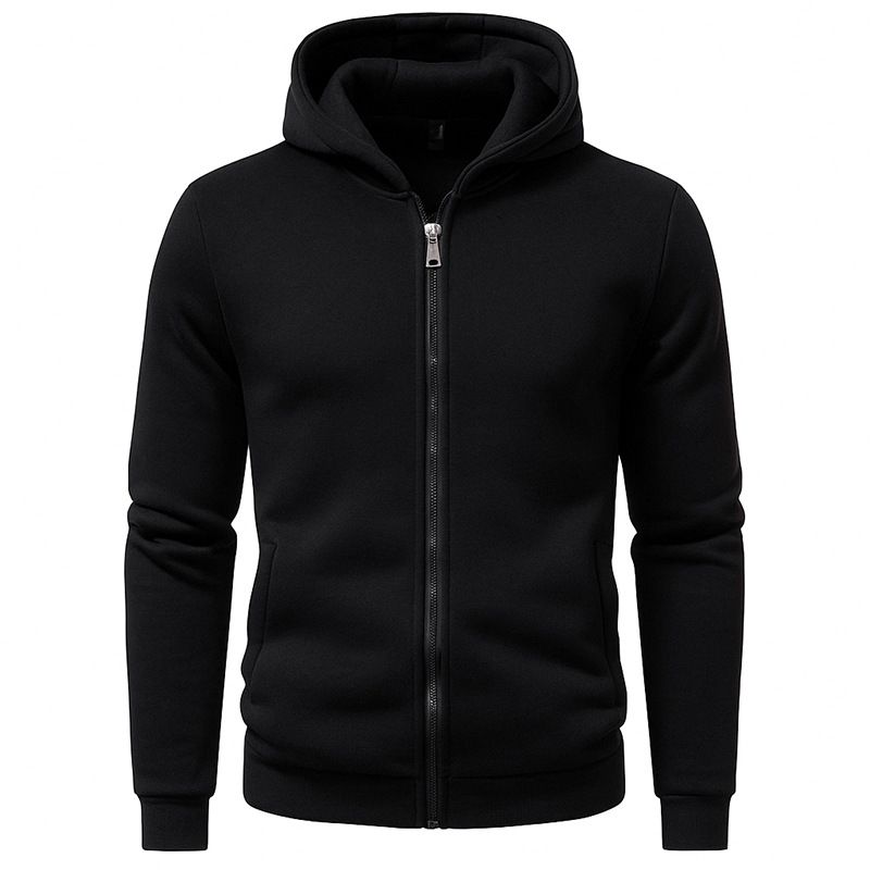 Men’s High-Street Zip-Up Hoodie – Edgy Doberman Print (Black/Dark Grey, Sizes S-2XL)_viptrois.com