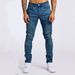 Men's Slim Fit High Waist Jeans Stretch Denim Pants Black Washed Skinny Trousers For Streetwear & Casual_viptrois.com