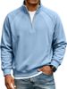 K New Men's Jacket With Half Zipper Stand Up Collar Sweatshirt, Men's T-shirt, Long Sleeved Solid Color Splicing, Loose And Plush_viptrois.com