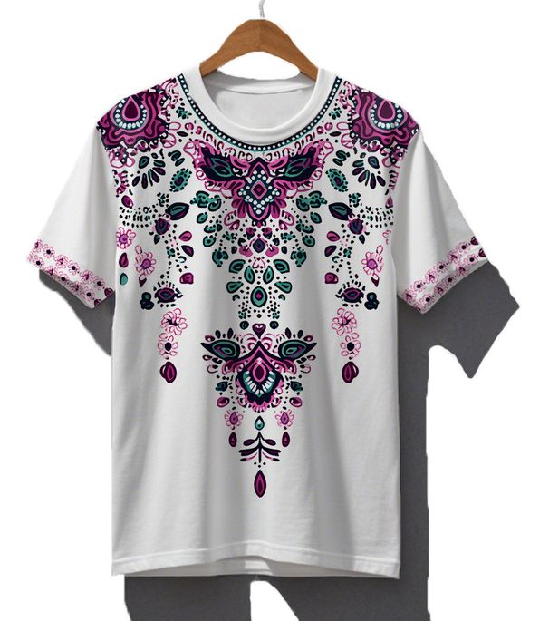 Men's Clothing T Shirt Men's Retro Traditional Print Skin Friendly High Quality Casual Cotton Short Sleeve Top_viptrois.com