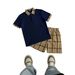 Men’s Outdoor Polo Shirt & Shorts Set – Breathable Checkered Print Quick-Dry Sportswear With Collar – Lightweight Casual Golf Tennis Travel Outfit_viptrois.com