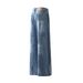 Men's Clothing New Retro Washed Sprayed Monkey Flared Jeans Men And Women Loose Straight Pants_viptrois.com