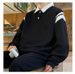 Long Sleeve T-Shirt Men's Spring And Autumn Jacket Youth Trendy Brand Polo Shirt Large Size Sweater Bottom Shirt Simple Fleece Top_viptrois.com
