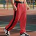 Autumn And Winter Simple Light Luxury Heavyweight Men's Terry Loose Contrast Color Large Size Casual Sports Sweatpants Men_viptrois.com
