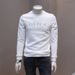Pure Pure Men's Autumn Winter Slim Fit Sweatshirt 2024 New Korean Version Youth Round Neck Fleece Lined Thickened Long Sleeve Top_viptrois.com