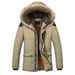 Winter Men's Plus Size Fur Collar Cotton Coat, Middle-aged And Elderly Cotton Coat, Plus Size Thick Cotton Coat_viptrois.com