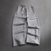 Streetwear Drawstring Pants For Men – Oversized Letter Print, Polyester Casual Joggers (S-3XL, Grey/Black)_viptrois.com