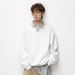 Monochrome Man- Two-Piece Striped Shirt V-Neck Sweatshirt Men's Spring Heavyweight Texture Retro College Style Polo Pullover Jacket_viptrois.com