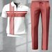 Men's Clothing Fashion Trend Casual Polo Shirt And Pants Set Zipper Short Sleeve 3D Digital Print_viptrois.com