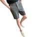 Men's Casual Stretchy Elastic Waistband Shorts Slim Fit Drape Five Point Dress Pants_viptrois.com