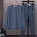 Men's Clothing Unisex Casual Sportswear Set - Breathable Long Sleeve Top & Loose Fit Jogger Pants For Running, Gym & Daily Wear (Black/White/Grey)_viptrois.com