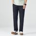 Men's Comfortable Straight Fit Trousers - Breathable Polyester, Stretchable & Wrinkle-Resistant For Business Casual Wear (Black, Khaki, Gray)_viptrois.com