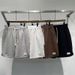 Men's Casual Summer Jacquard Shorts Loose Fit Mid Waist Drawstring Trendy Brand Stylish Sophisticated Five Point Beach Shorts_viptrois.com