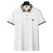Men's Clothing Summer New Thin Silk Straight Short Sleeved Business Casual All Match Solid Color Polo Shirt Men_viptrois.com