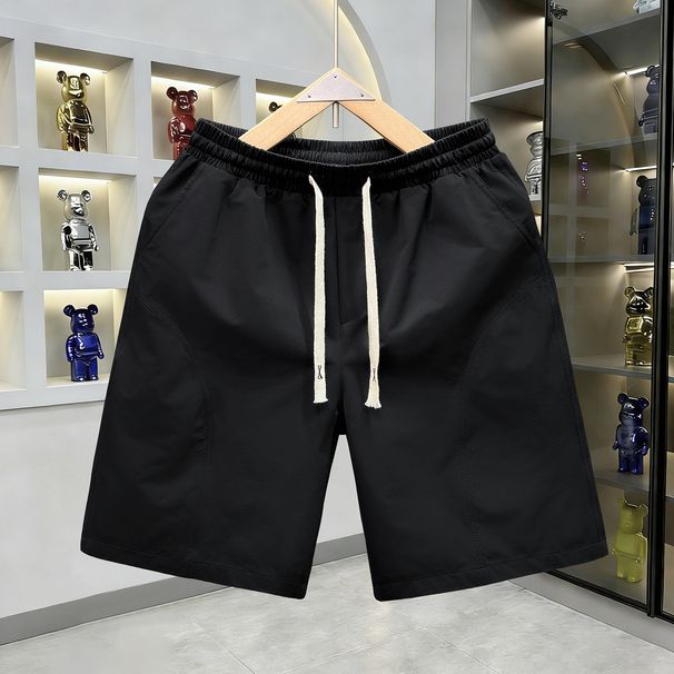Men's Ice Silk Casual Shorts For Summer Outdoor Mountain Cargo Quick Drying Breathable Loose Fit Trendy Brand Five Point Pants_viptrois.com