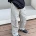 2024 New American Style Casual Cargo Functional Loose Straight Ski Wide Leg Paratrooper Pants Trendy Brand_viptrois.com
