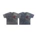 American Vintage Letter-printed Washed Distressed Loose-fit One-piece Cut Short-sleeve T-shirt_viptrois.com