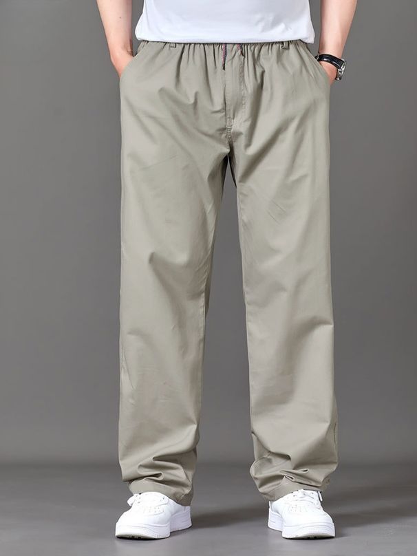 K Thin Casual Pants, Men's Straight Leg Pants, Loose Wide Leg Pants, Plus Fat And Plus Size Pants, Multi Pocket Long Pants_viptrois.com
