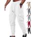 Men's Checkered Jogger Pants – Stylish Plaid Cargo Pants With Drawstring Waist & Belt Loops (6 Colors, S-XXXL)_viptrois.com