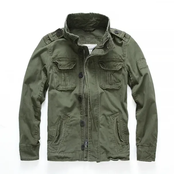 Men Jacket Men M65 Denim Retro Cargo Jacketes Outdoor Multi Pockets Camo Tops Field Casual Fashion Hiking Coats Uniform_viptrois.com