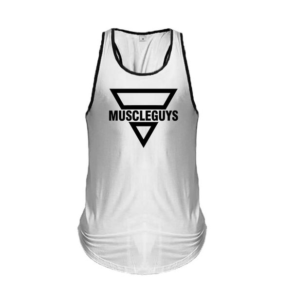 Summer Fitness Vest Men's American I-shaped Vest Sling Top Slim-fitting Muscular Men's U-neck Cotton Bottoming Shirt_viptrois.com
