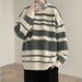 New sweaters for autumn and winter, knitted jackets for men and couples, lazy and loose striped base shirts for teenagers_viptrois.com