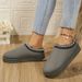 Winter new cashmere warm thick bottom heelless Baotuo hair half slipper cotton shoes_viptrois.com