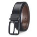 Men's Belts Men's Rotating Pin Buckle Belt High Quality Leather Business Casual Belt Double Sided Use_viptrois.com