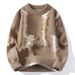New Popular Hot-selling Men's Clothing Autumn And Winter New Pullover Round Neck Hole Xiang Color Long-sleeved Sweater Trendy Men's Warm Casual Knitte_viptrois.com
