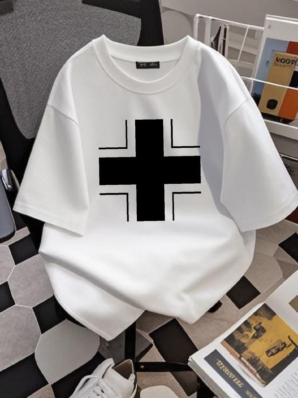 Beam Cross T-shirt OLIV, Bundeswehr, Identification, Tanks, Army, Iron Cross WW2 WH Versatile Soft Designer Clothes Streetwear Comfortable Homme_viptrois.com